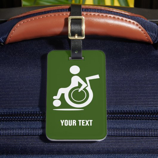 Mit Behinderung Behindertensymbol Gepäckanhänger (Vorderseite Insitu 2)