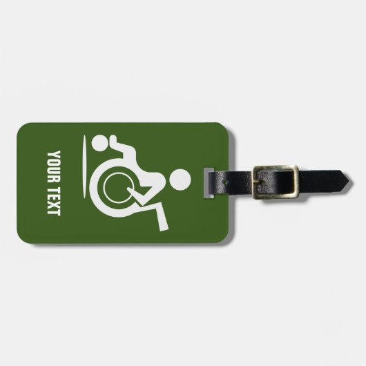 Mit Behinderung Behindertensymbol Gepäckanhänger (Vorderseite horizontal)