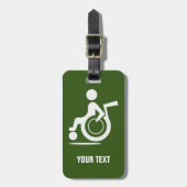 Mit Behinderung Behindertensymbol Gepäckanhänger (Vorderseite vertikal)