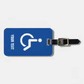 Mit Behinderung Behindertensymbol Gepäckanhänger (Vorderseite horizontal)