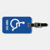 Mit Behinderung Behindertensymbol Gepäckanhänger (Vorderseite horizontal)