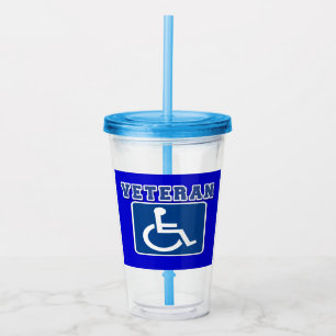 Mit Behinderung behinderter Veteran Acryltrinkbecher