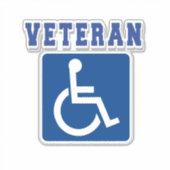 Mit Behinderung behinderter Veteran Aufkleber (Vorderseite)