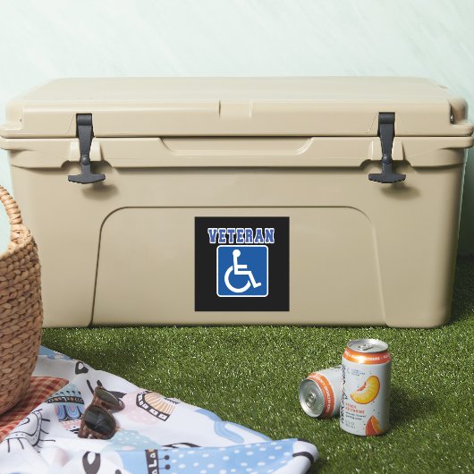 Mit Behinderung behinderter Veteran Aufkleber (Kühler)
