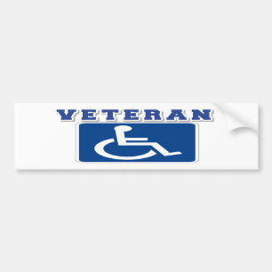 Mit Behinderung behinderter Veteran Autoaufkleber
