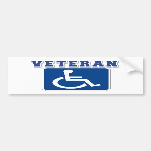 Mit Behinderung behinderter Veteran Autoaufkleber (Vorne)