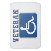Mit Behinderung behinderter Veteran Badematte (Vorderseite Vertikal)