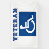 Mit Behinderung behinderter Veteran Banner (Vertikal)