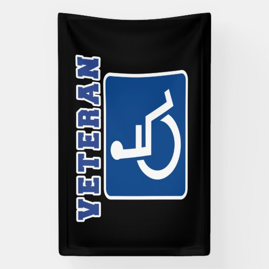 Mit Behinderung behinderter Veteran Banner (Vertikal)