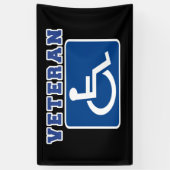 Mit Behinderung behinderter Veteran Banner (Vertikal)