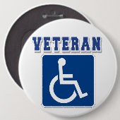 Mit Behinderung behinderter Veteran Button (Vorne & Hinten)