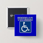Mit Behinderung behinderter Veteran Button (Vorne & Hinten)