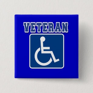 Mit Behinderung behinderter Veteran Button