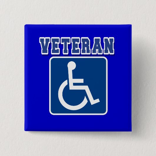 Mit Behinderung behinderter Veteran Button (Vorderseite)