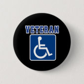 Mit Behinderung behinderter Veteran Button (Vorderseite)