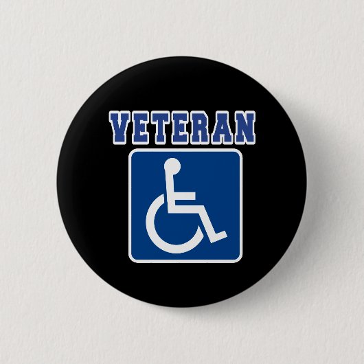 Mit Behinderung behinderter Veteran Button (Vorderseite)