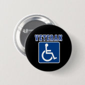 Mit Behinderung behinderter Veteran Button (Vorne & Hinten)