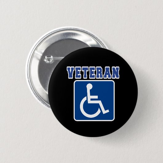 Mit Behinderung behinderter Veteran Button (Vorne & Hinten)