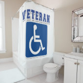 Mit Behinderung behinderter Veteran Duschvorhang (Beispiel)