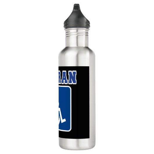 Mit Behinderung behinderter Veteran Edelstahlflasche (Rechts)