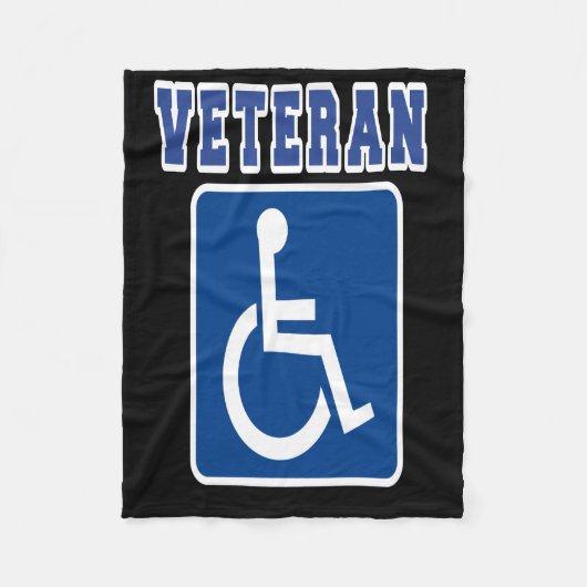 Mit Behinderung behinderter Veteran Fleecedecke (Vorderseite)