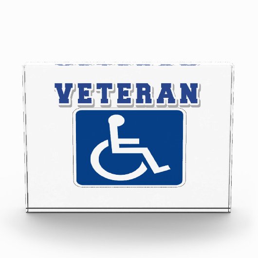 Mit Behinderung behinderter Veteran Fotoblock (Vorderseite)