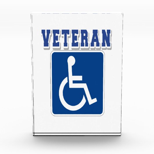 Mit Behinderung behinderter Veteran Fotoblock (Vorderseite)