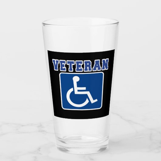 Mit Behinderung behinderter Veteran Glas (Vorderseite)