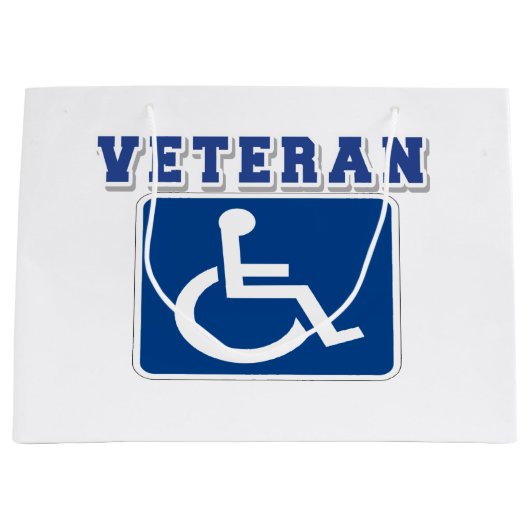 Mit Behinderung behinderter Veteran Große Geschenktüte (Vorderseite)