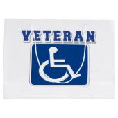 Mit Behinderung behinderter Veteran Große Geschenktüte (Rückseite)