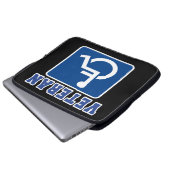 Mit Behinderung behinderter Veteran Laptopschutzhülle (Vorne Knopf)