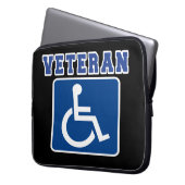 Mit Behinderung behinderter Veteran Laptopschutzhülle (Vorderseite Links)