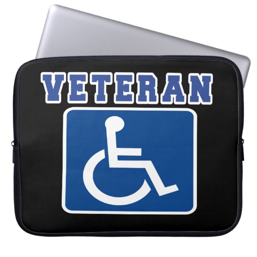 Mit Behinderung behinderter Veteran Laptopschutzhülle (Vorderseite)