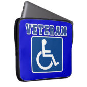 Mit Behinderung behinderter Veteran Laptopschutzhülle (Vorne Rechts)