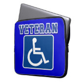 Mit Behinderung behinderter Veteran Laptopschutzhülle (Vorderseite Links)