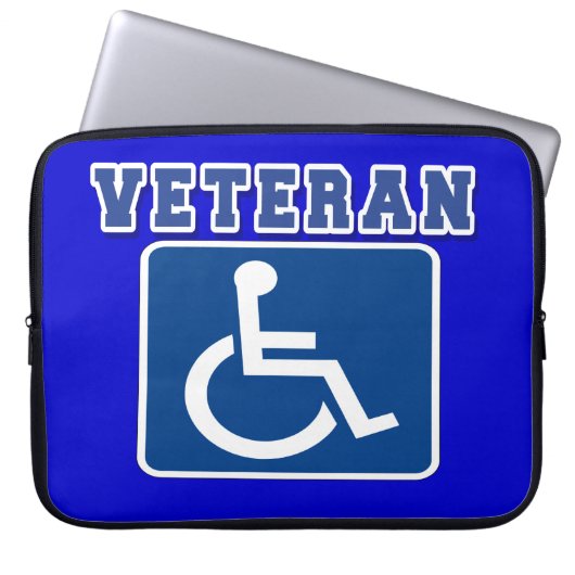 Mit Behinderung behinderter Veteran Laptopschutzhülle (Vorderseite)