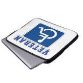 Mit Behinderung behinderter Veteran Laptopschutzhülle (Vorne Knopf)