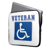 Mit Behinderung behinderter Veteran Laptopschutzhülle (Vorderseite Links)