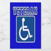 Mit Behinderung behinderter Veteran Lebensmitteletikett (Einzelnes Label)