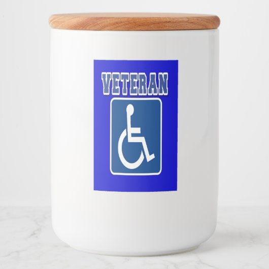 Mit Behinderung behinderter Veteran Lebensmitteletikett (Vorderseite)