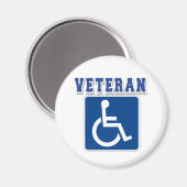 Mit Behinderung behinderter Veteran Magnet (Vorderseite/Rückseite)