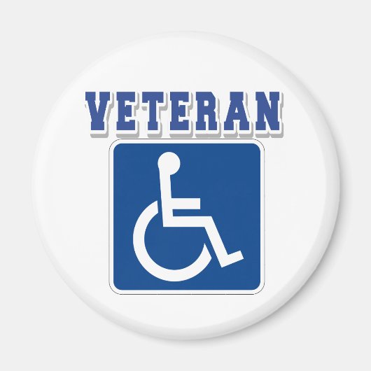 Mit Behinderung behinderter Veteran Magnet (Vorne)