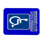 Mit Behinderung behinderter Veteran Magnet (Horizontal)