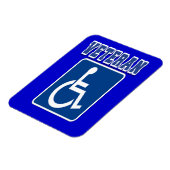 Mit Behinderung behinderter Veteran Magnet (Linke Seite)