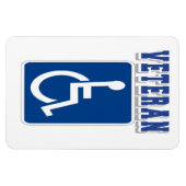 Mit Behinderung behinderter Veteran Magnet (Horizontal)