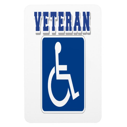 Mit Behinderung behinderter Veteran Magnet (Vertikal)
