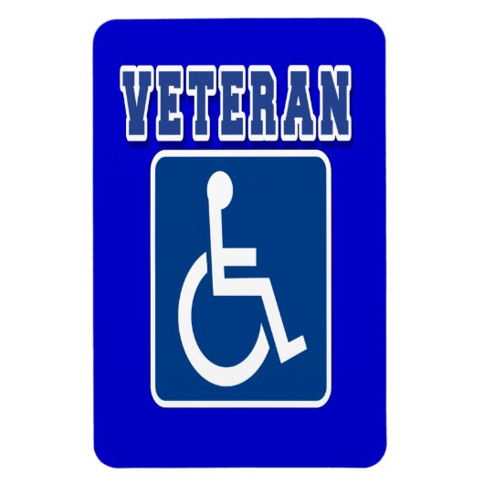 Mit Behinderung behinderter Veteran Magnet (Vertikal)