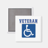 Mit Behinderung behinderter Veteran Magnet (Vorderseite/Rückseite)