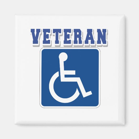 Mit Behinderung behinderter Veteran Magnet (Vorne)