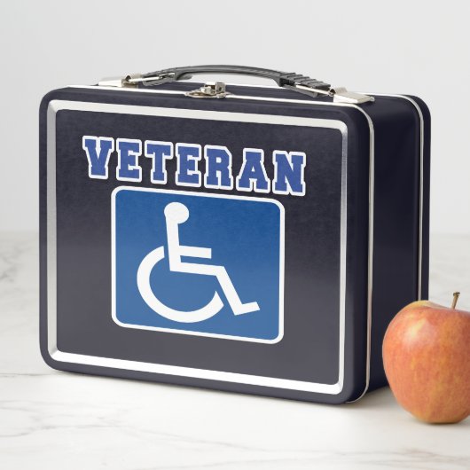 Mit Behinderung behinderter Veteran Metall Brotdose (Beispiel)